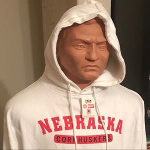 Nebraska Cornhuskers White Hoodie XL